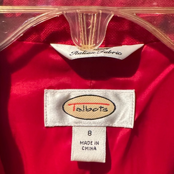 Talbots Rich Red linen blend Blazer - Picture 2 of 4